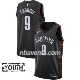 Camiseta Niños Brooklyn Nets DeMarre Carroll 9 2018-19 Nike City Edition Negro Swingman